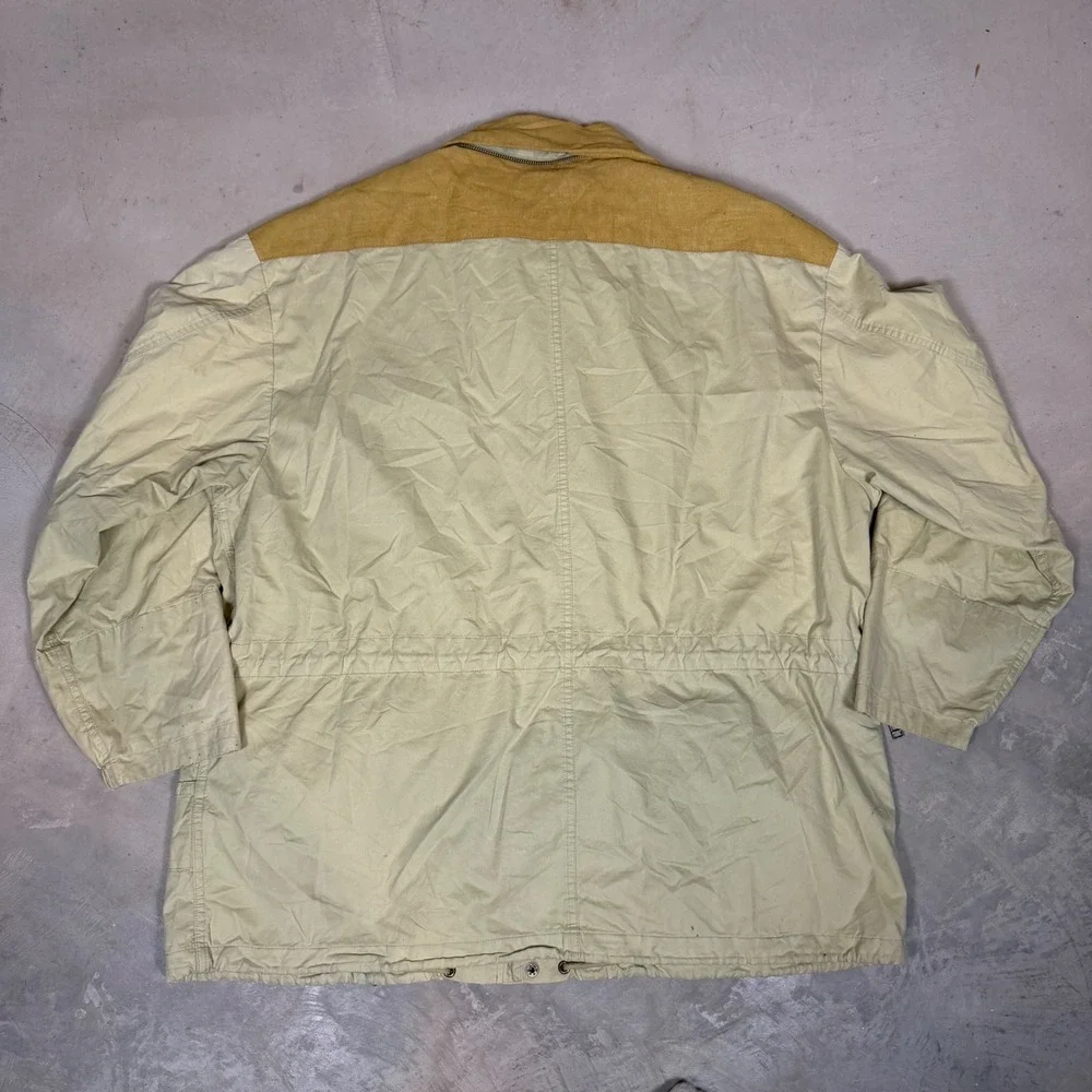 Vintage Banana Republic Adventure Outfitters Safari Travel Jacket Mens Large Tan